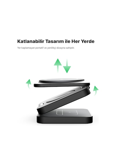 Xenon Smart Magsafe Ve Qi2 Uyumlu Manyetik Kablosuz Şarj Standı X6402