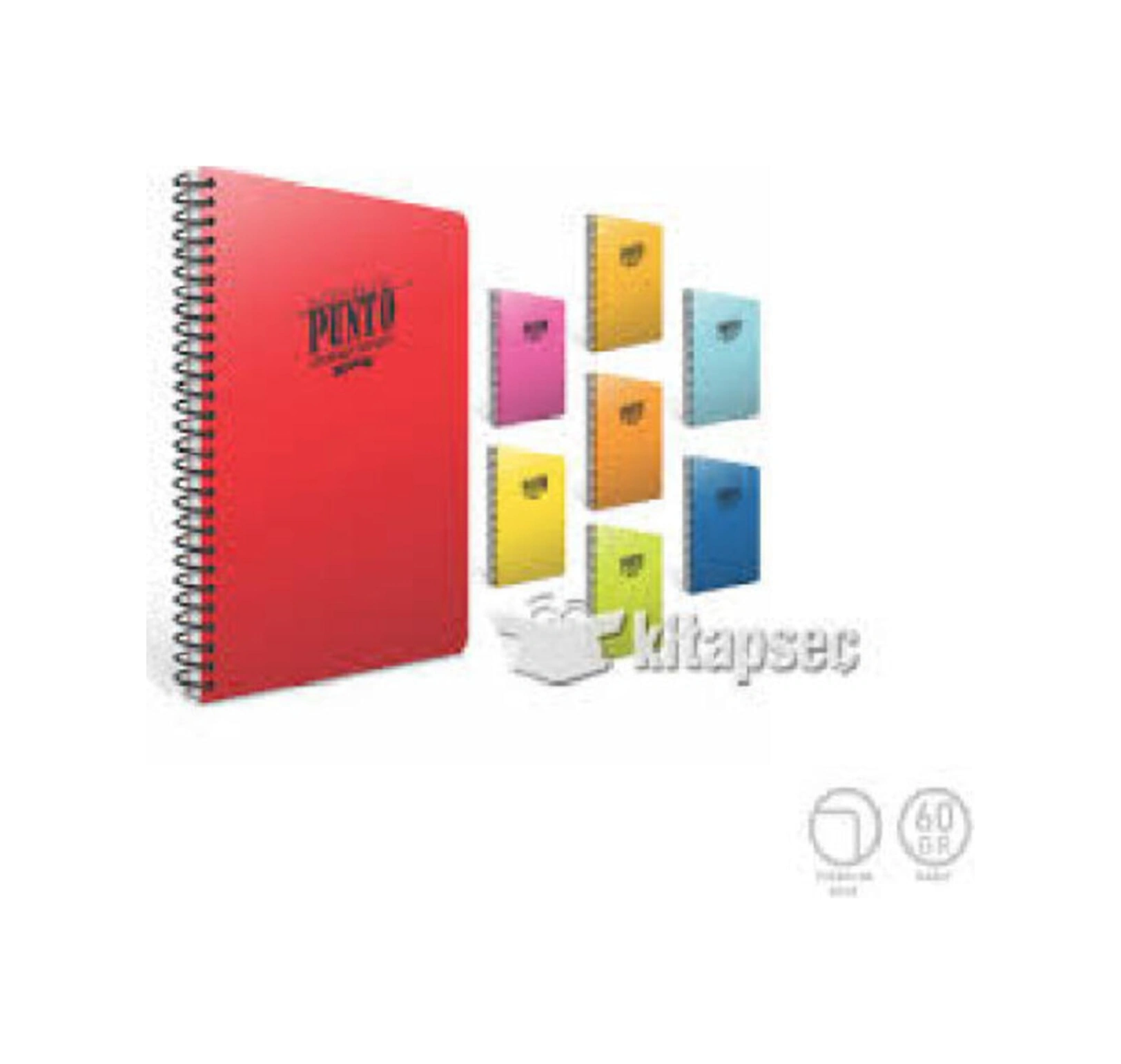 Punto A4 120 Yaprak Pp Kapak Spiralli Defter 6539 Kareli