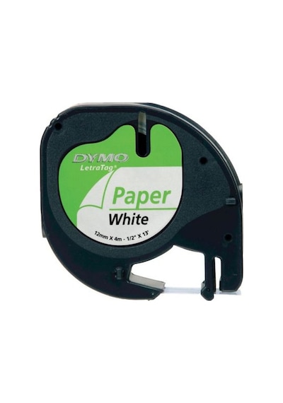 Dymo S0721510 Beyaz Letratag Kağıt Şerit 12MM X 4M