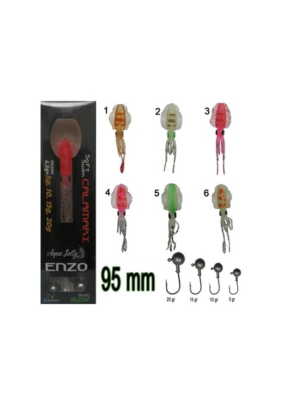 Enzo Soft Swim Calamari 95mm + Jig Head