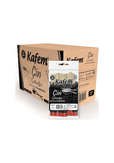 Bambu Çin Çubuğu (Chopsticks) 24 CM - 50 Çift x 30 Paket (Koli)- Kafem