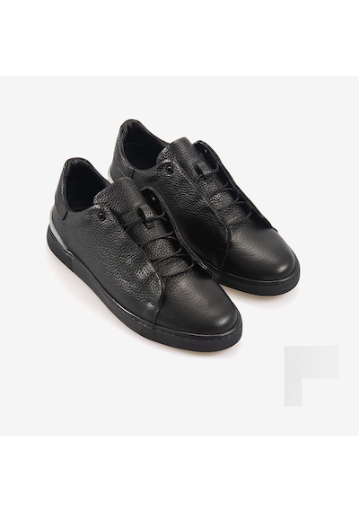 Kemal Tanca Erkek Eva Taban Hakiki Deri Spor & Sneaker Ayakkabı 16702 Siyah
