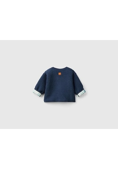 United Colors Of Benetton Önü Düğmeli Çift Taraflı Sweatshirt Sweatshirt Bebek Acı Kahverengi