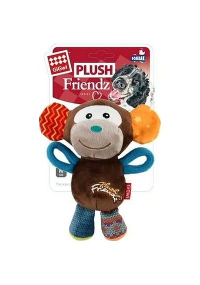 Gigwi Plush Friendz Sesli Maymun Peluş Köpek Oyuncağı