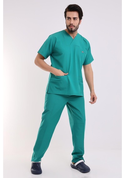 Zarf Yaka Erkek Takım - 30 Ameliyathane Yeşili-6388