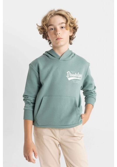 Defacto Erkek Çocuk Yeşil Yazı Baskılı Cepli Kapüşonlu Okul Sweatshirt C7558A824AUGN757 Defacto Erkek Çocuk Yeşil Yazı Baskılı Cepli Kapüşonlu Okul Sweatshirt C7558A824AUGN757