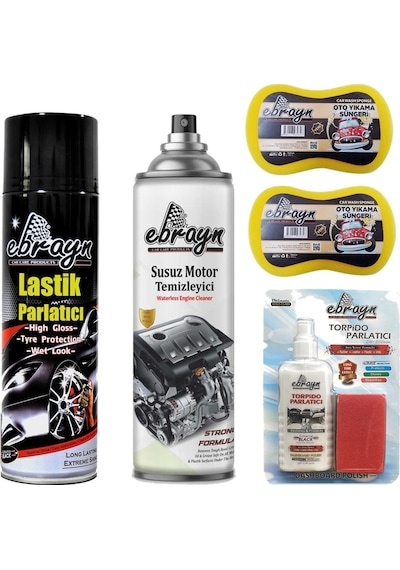Motor Temizleyici Lastik Parlatıcı Süt Silikon 2 Ad Sünger Ebrayn