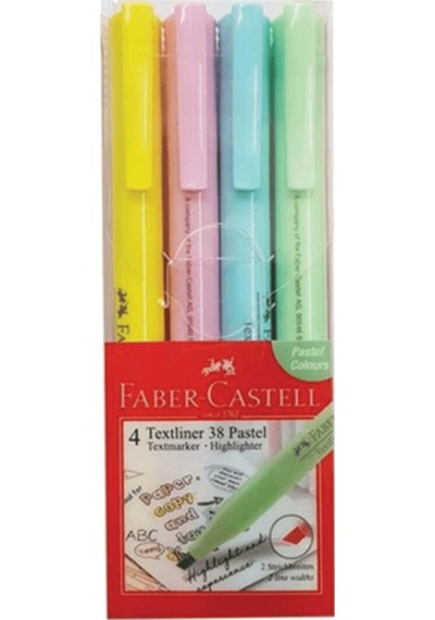 Fosforlu Kalem 38 Pastel 4'lü Paket Yeşil