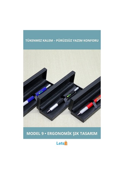 Kutulu Ergonomik Metal Tükenmez Kalem Şık Tasarım Çok Renkli