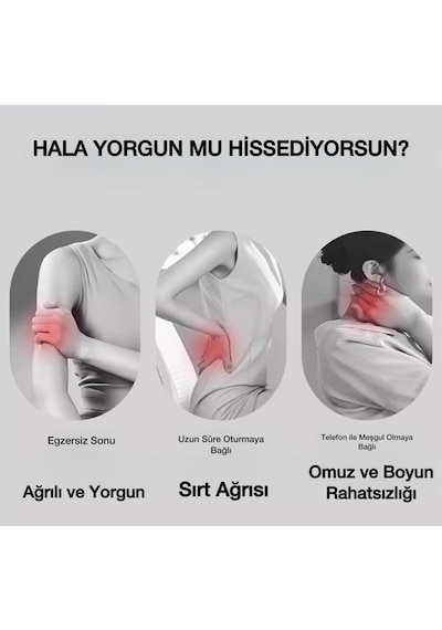 Taotao Çok Başlıklı Pratik Kullanışlı Derin Doku Masaj Aleti Profesyonel 9 Başlıklı Masaj Tabancası Siyah