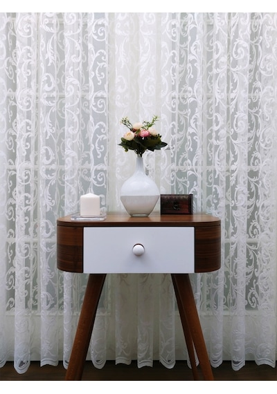 Evdepo Home Kullanıma Hazır Örme Tül Perde (543666960)