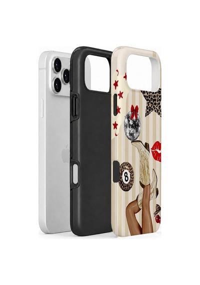 Velvoria Valestra Retro Leopar Kolaj Apple iPhone Uyumlu 17 Pro Darbe Korumalı Kılıf Valestra Select - Retro Leopar Kolaj