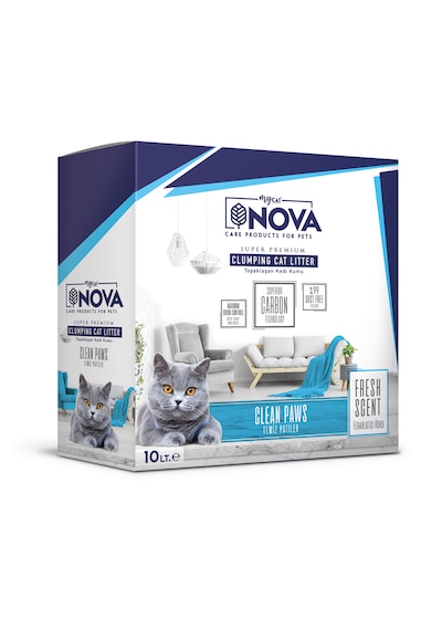 Mycat Nova Temiz Patiler Topaklaşan Bentonit Kedi Kumu 10 L