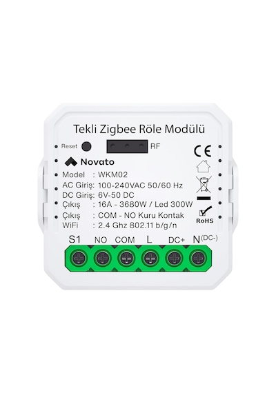 Tuya Mini Zigbee Kuru Kontak Röle Tuya, Smart Life, Home Assistant, Zigbee2mqtt Uyumlu Standart