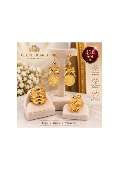 Üçgül Sultan 3 Lü Set Sarı