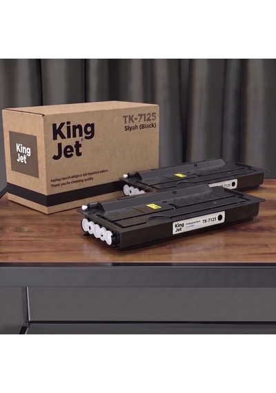 Kingjet Kyocera Uyumlu  Tk-7125 Standart Kapasiteli 2'li Paket Çipli Uyumlu  Toner