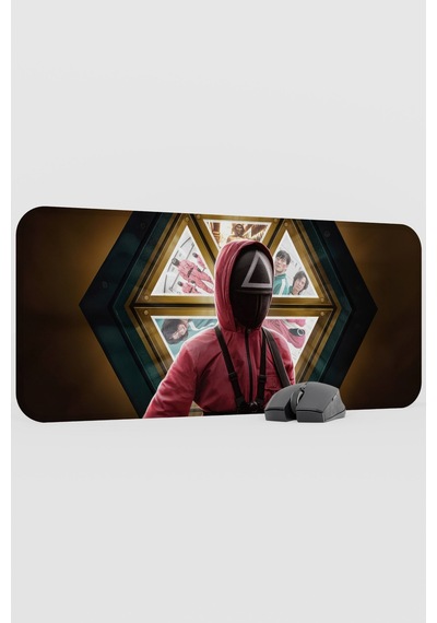 Squid Game V1 70x30 Xl Gaming Kauçuk Kaymaz Taban Mouse Pad Fare Altlığı