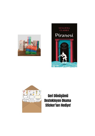 Jonathan Strange Ve Bay Norrell - 3 Kitap Takım Kutulu Set + Piranesi + Okuma Sticker'ları
