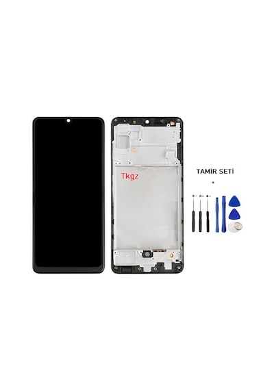 Tkgz - Samsung Galaxy A32 - Sm-a325 Uyumlu Lcd Ekran Dokunmatik Servis Çıtalı + Tamir Seti