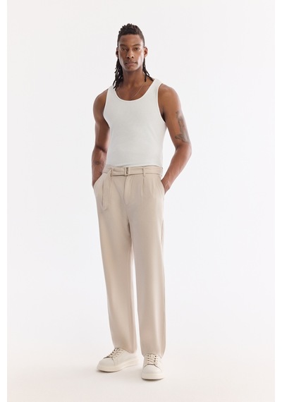 Avva Erkek Bej Klasik Bel Nefes Alan Modal Karışımlı Soft Touch Baggy Fit Pantolon A61y3033 Avva Erkek Bej Klasik Bel Nefes Alan Modal Karışımlı Soft Touch Baggy Fit Pantolon A61y3033