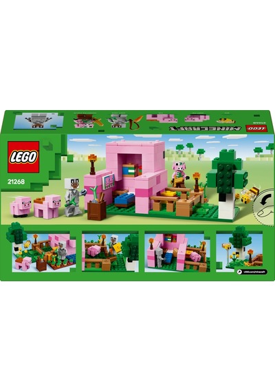 Lego Minecraft Yavru Domuz Evi 21268 - 7 Yaş & Üzeri Video Oyunu Seven Çocuklar İçin Yaratıcı Oyuncak Yapım Seti 238 Parça
