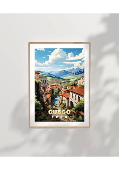 Çerçevesiz Poster And Dağlarının Kalbinde Cusco