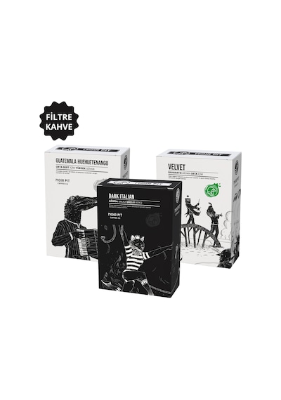 Noir Pit Coffee Co. Guatemala, Velvet Ve Dark Italian Filtre Kahve 3x250 G Diğer