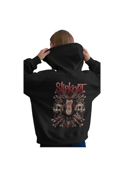 Sevbano Slipknot Rock Metal Müzik Grubu Baskılı Unisex Oversize Premium K Siyah