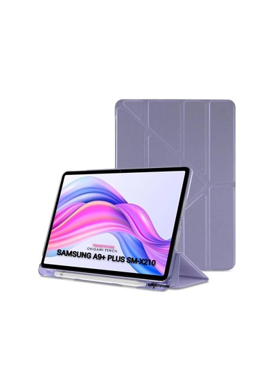 Samsung Galaxy Tab A9 Plus 11 Inç Uyumlu Kılıf Kalem Bölmeli Arkası Silikon Kapak Kılıf Sm-x210 Kılıf