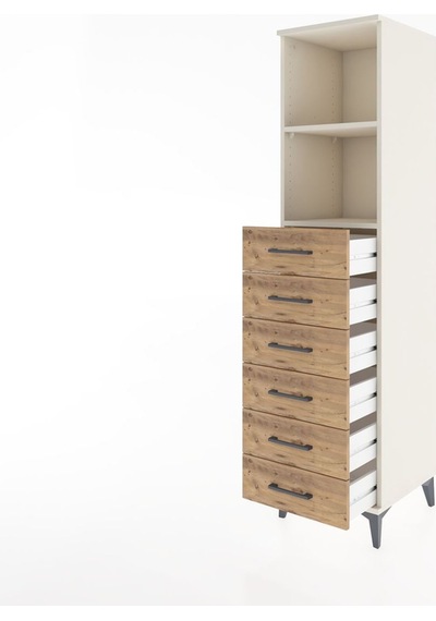 Hyperion Dolap 2 Raflı 6 Çekmeceli 44x44x182 Aytaşı-çam Aytaşı