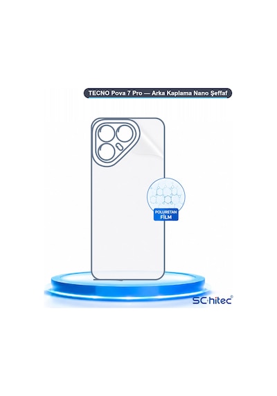 Schitec Tecno Pova 7 Pro Uyumlu Arka Yüzey Hidrojel Koruyucu Film