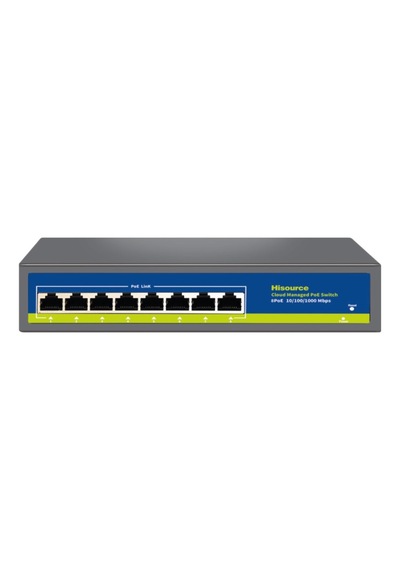 Hisource Hi-g0800gb-cd 8 Port Gigabit Poe Switch - Bulut Yönetimli Web / Uygulama , 96w