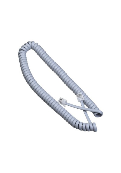 Telefon Ahize Spiral Gri Kordon Kablosu