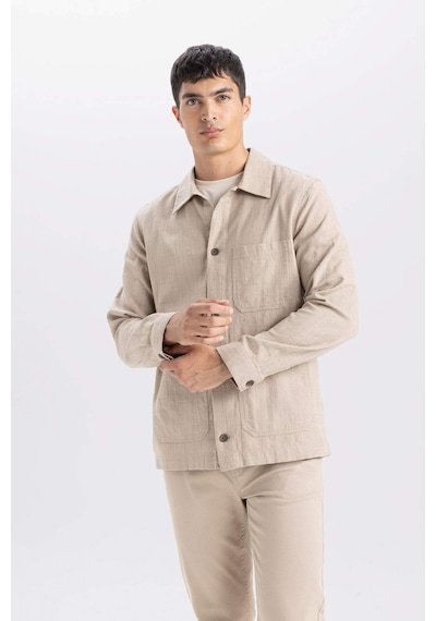 DeFacto Regular Fit Polo Yaka Pamuklu Cepli Gömlek B4131AX24SPBG773 DeFacto Regular Fit Polo Yaka Pamuklu Cepli Gömlek B4131AX24SPBG773