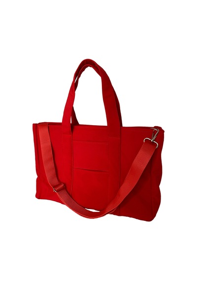 Tuttobene Idıly Kırmızı Tote Bag Omuz Çantası Laptop Kitap Evrak Taşınabilir Tb005