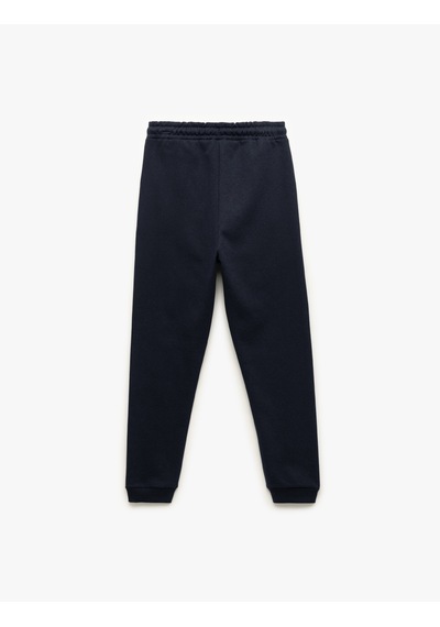 Koton Cep Detaylı Beli Bağlamalı Şardonlu Basic Jogger Eşofman Altı Lacivert 7wkb40020tk