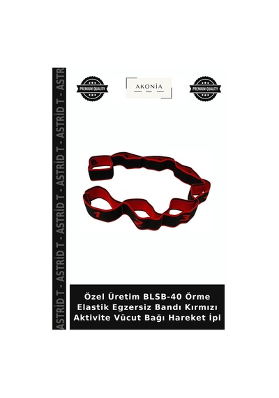 Özel Üretim Blsb-40 Örme Elastik Egzersiz Bandı Kırmızı Aktivite Vücut Bağı Hareket İpi