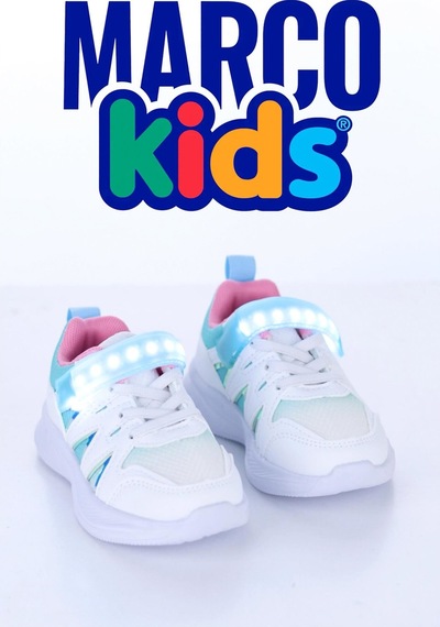 Marcokids Marco Kids Kız Çocuk Işıklı Spor Ayakkabı Beyaz 26y905
