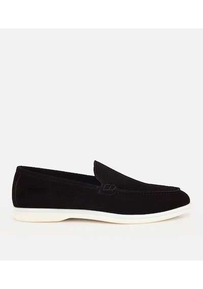 Hotiç Erkek Süet Deri Siyah Hafif Tabanlı Günlük Loafer 02ayh328500a100 02ayh328500a100