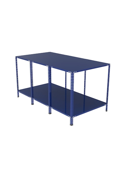 2 Katlı Renkli Paketleme Masası - Atölye, Depo, Hobi Çalışma Masası - Mavi Siyah-177x93 Cm-75 Cm Çok Renkli 2 Katlı Renkli Paketleme Masası - Atölye, Depo, Hobi Çalışma Masası - Mavi Siyah-177x93 Cm-75 Cm Çok Renkli