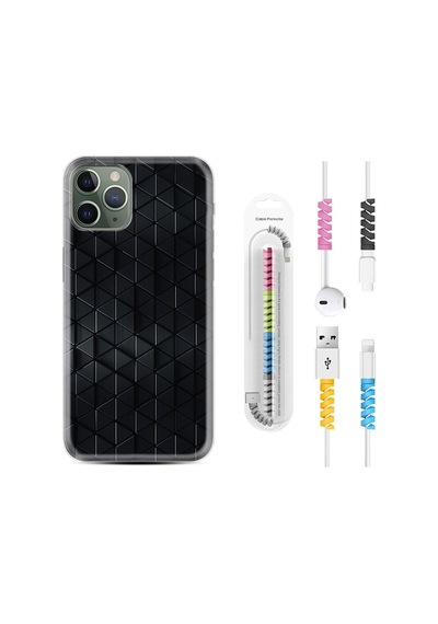 Apple Uyumlu iPhone 11 Pro Kılıf Kablo Koruyuculu Şekiller 1876