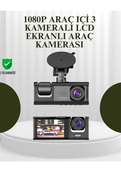 G-sensörlü 3'lü Kayıtlı Araç Kamerası 35784081