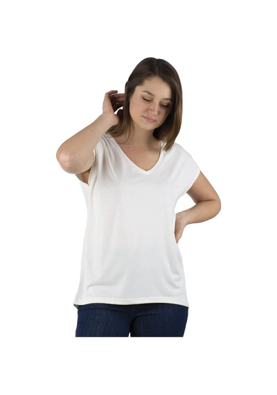 Garmenty Oversize V Yaka Kadın T-shirt - Rahat Ve Şık Siyah