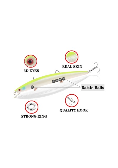 18 Cm 24 Gr.Lazer Turna Rapala,Levrek Rapala ,,Sahte Lures Yapayy