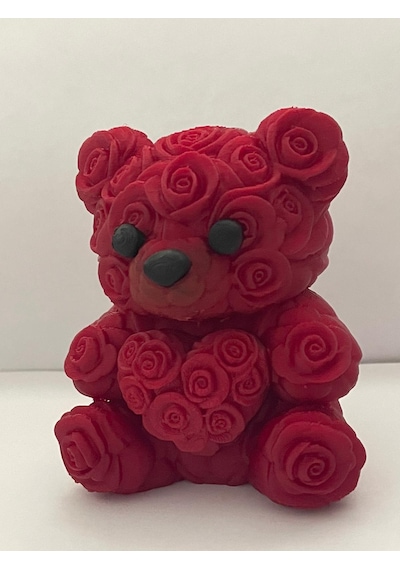Romantik Dekoratif Gül Ayı Biblo Sevgiliye Hediye Altın-mor Rose Bear Altın Mor Ve Kırmızı 02