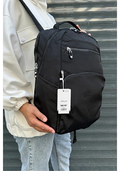 Just Polo Kadın İthal Klinkır Kumaş Şık Ve Lüks Sırt Çantası Shopper Siyah