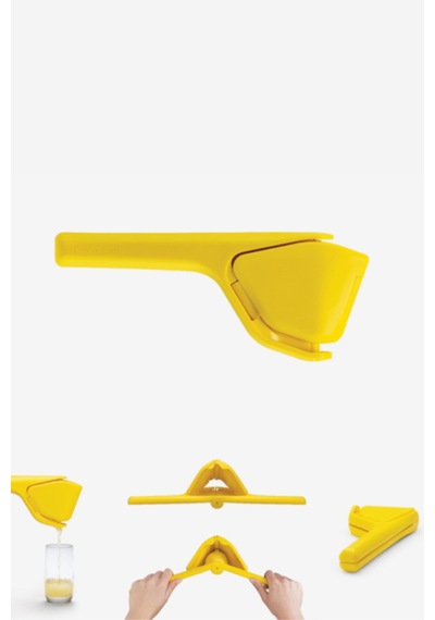 Dreamfarm Fluicer Kolay Sıkmalı Portatif Lime, Limon Sıkacağı Sarı Sıkacak 24 Cm Sarı