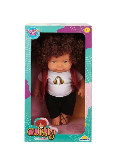 30151 Sunman, Curly Kıvırcık Saçlı Bebek 35 Cm Standart