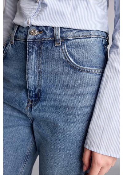 Defacto %100 Pamuk Yüksek Bel 90s Wide Leg Jean Pantolon H6912ax26aunm28 Mavi-nm28