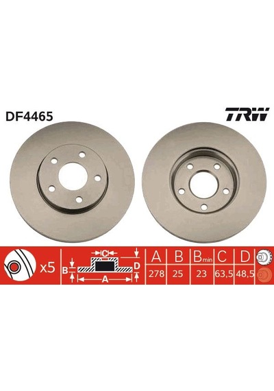 ÖN FREN DİSKİ AYNASI TAKIM FORD FOCUS II 2004-2012 ( TRW )